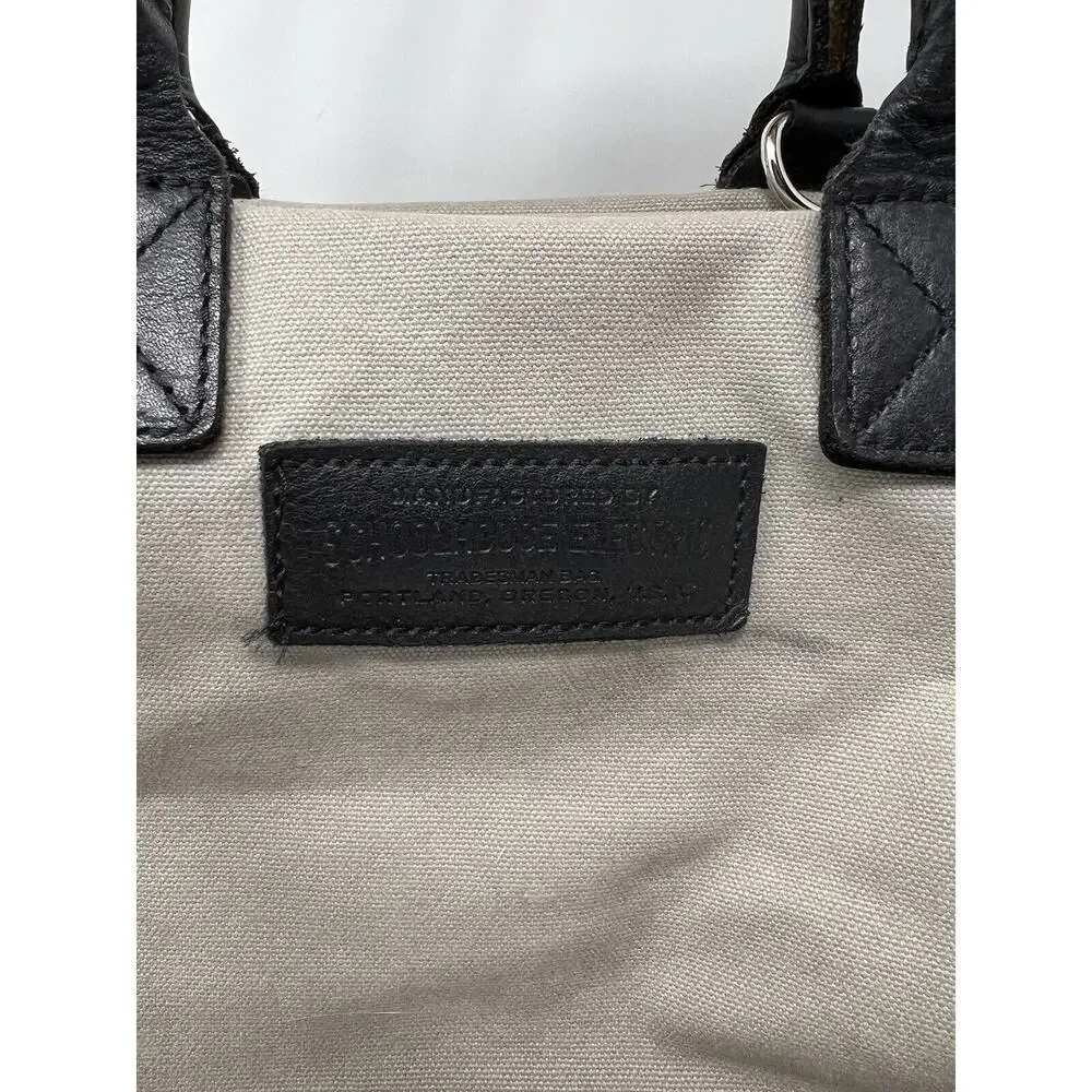Schoolhouse Electric Tradesman Bag Weekender gray Canvas &‎ Leather USA Made